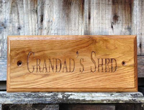 ALittleSign's tweet image. Solid oak sign order going out for a customer. Personalised with text of choice.