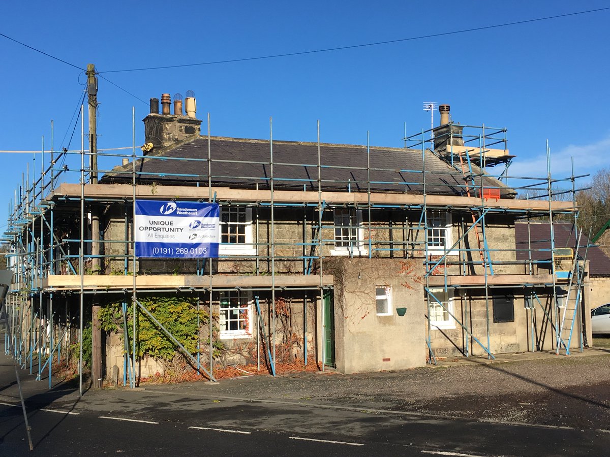 General repair works being undertaken on Plough Inn Pub, Powburn. Contact <a href="/MarkConverySW/">Mark Convery</a> for information on letting this unique property.
