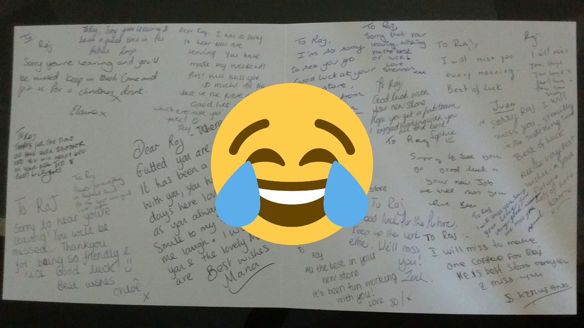 Yesterday was my last day and sad day at work. I miss you all.  Keep in touch .Raj.