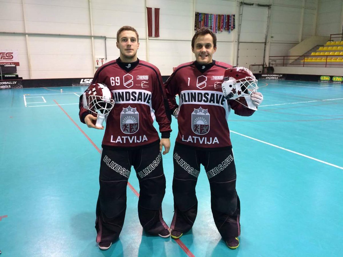 BLINDSAVE_FLB's tweet photo. Latvian goalies are ready for #WFC2016 in Riga. Good luck to Andis and @JanisSalcevics 👊 #goalies #models #floorball https://t.co/lM1MulTaM2