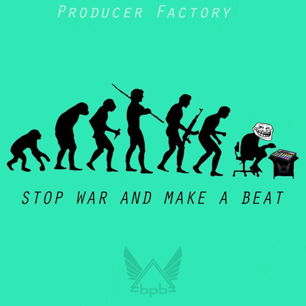 BulletProofBeat's tweet photo. STOP WAR AND MAKE A BEAT 
😂😂😂 #BulletProofMusic #BulletProofBeats @NI_Maschine @NI_News https://t.co/nd4saBQXuo