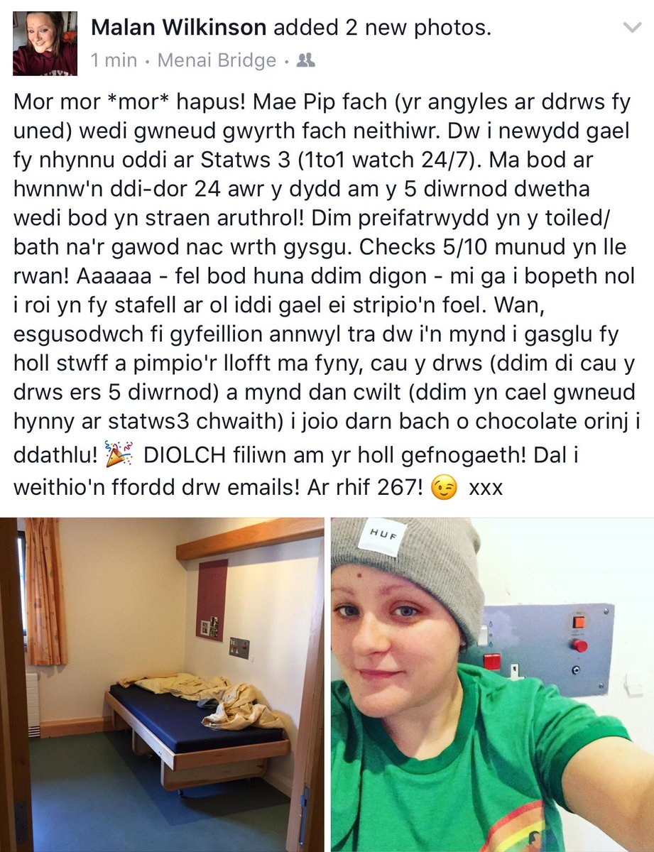 malanwilkinson's tweet photo. Mor mor hapus! Cam bychan iawn, ond pwysig! Yn du hwnt o hapus fore heddiw ❤️💙❤️#hospitallife #hergest #iechydmeddwl https://t.co/D6GPLAZCqv