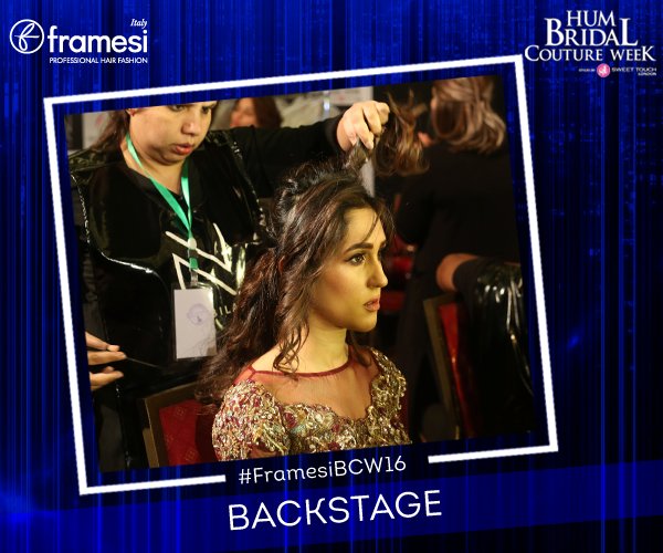 FramesiPK's tweet photo. Mira Sethi gets her hair done backstage @BCWPakistan 2016 before she walks on the ramp! #QHBCW #FramesiPK #FramesiBCW16 #kryolanpk https://t.co/BQMmQ2sy7t