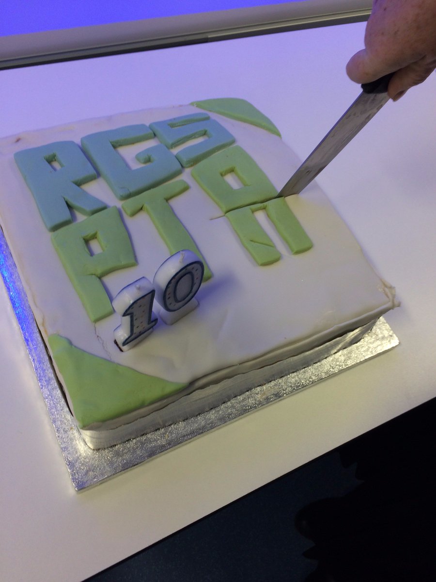 RGSPTA's tweet photo. Kitchen staff at RGS made a fabulous cake to celebrate the schools 10 year anniversary! https://t.co/dwuw7OeuMh