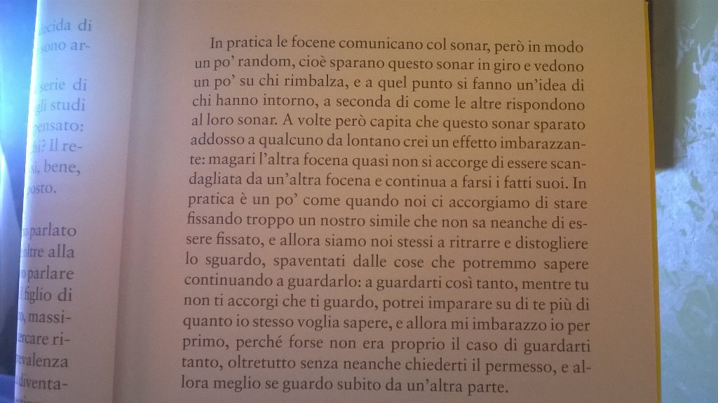 ModusvivendiB's tweet photo. "In pratica le focene comunicano col sonar" #LottaDiClasse @minimumfax #Fillioley https://t.co/AXxvueD7Nw