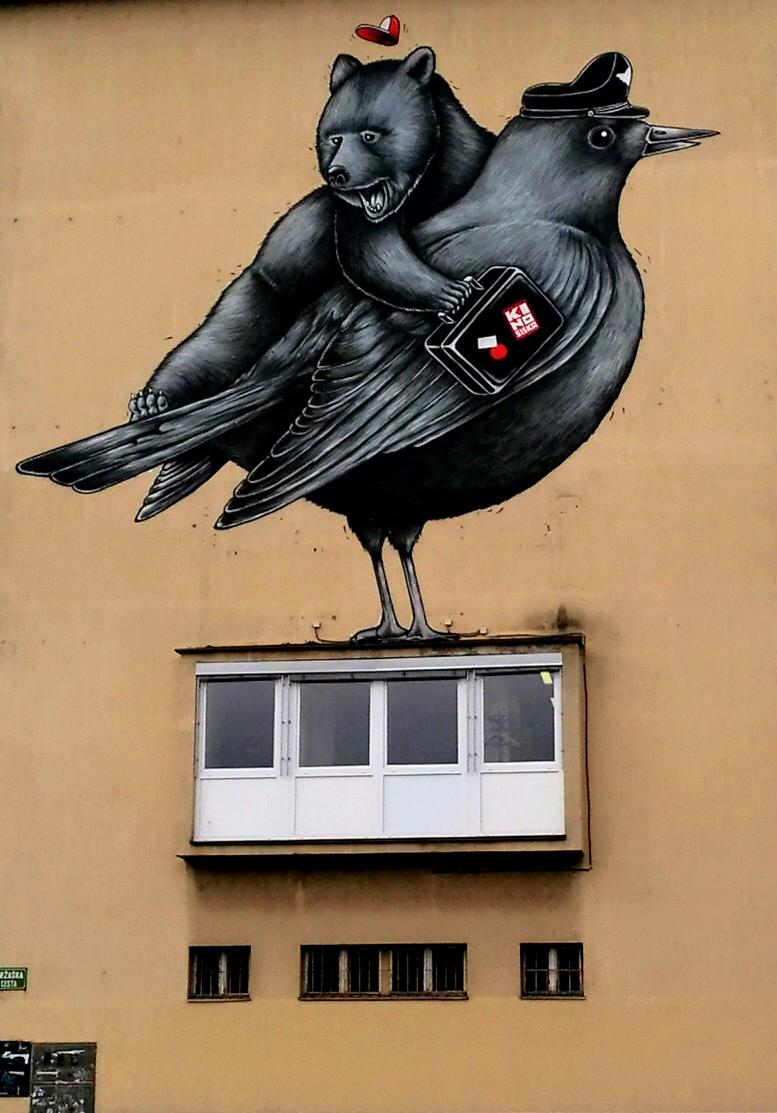 marcosecchi's tweet photo. One of my fav #graffiti in #ljubljana #StreetArt https://t.co/8MZeFPboGk
