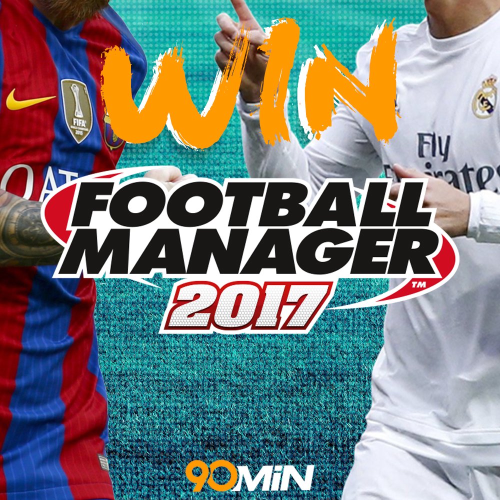 90min (@90min_football) on Twitter photo Thanks to <a href="/FootballManager/">Football Manager</a>, we have a copy of FM17 to giveaway. 
All you have to do is #RT and #Follow <a href="/90min_Football/">90min Football</a> to win π Thanks to <a href="/FootballManager/">Football Manager</a>, we have a copy of FM17 to giveaway. 
All you have to do is #RT and #Follow <a href="/90min_Football/">90min Football</a> to win π