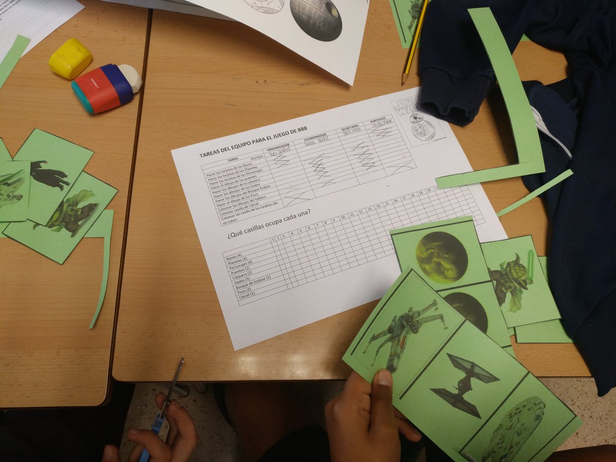 nacho_polo's tweet photo. Diseñando un juego de la Oca ambientado en Star Wars. En grupos: colocar casillas, reglas del juego, cartas de preguntas...competencias! https://t.co/OL8DKqFllA