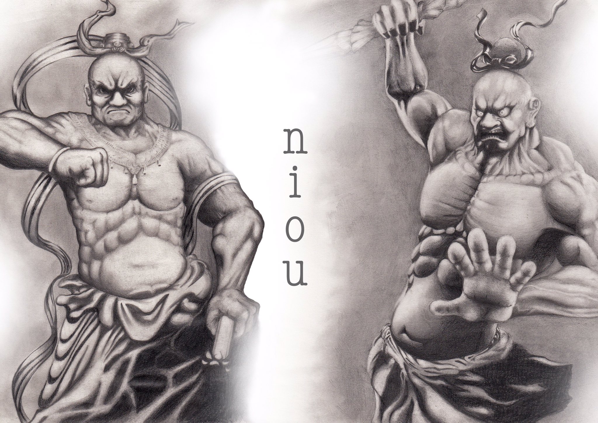 Pistachio Republic Illustration Drawing Pencil イラスト 絵 鉛筆画 Niou 臭う じゃないよ 仁王 だよ 仁王像 阿 吽 インスタグラム ストア ストリート ファッション イラストレーター T Co Vn6qfgkvzc