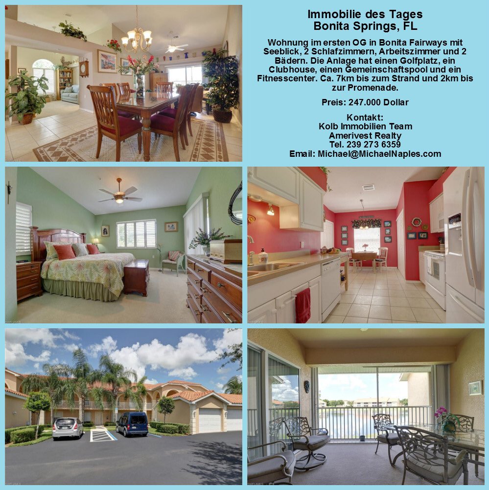 KolbImmoTeam's tweet photo. Großzügige Wohnung an einer #Golfanlage in #BonitaSprings, #Florida - #Immobilie #Makler #Kolb #Ferienwohnung #Golf #Strand #CoconutPoint https://t.co/wNNGLRt3zF