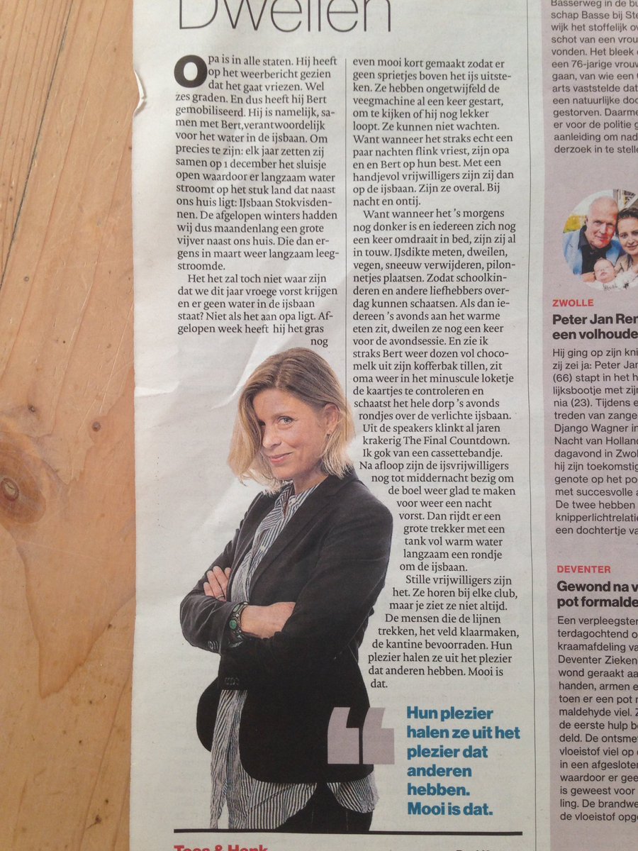 Zo gaat dat, mooi beschreven. #vrijwilligerswerk #mooiwerk