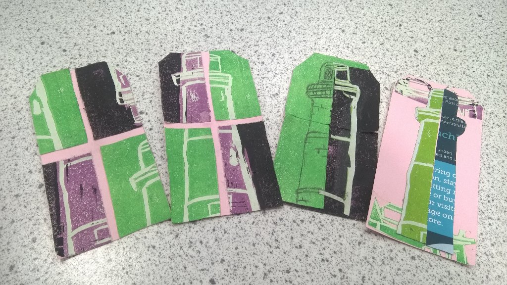 nitarosenewman's tweet photo. @Bournville L2's Brendans lovely lighthouse! @MADEplaces @HLFWestMids @ChanceTrust @ChanceBrosGlass https://t.co/jtqr4zgrgp