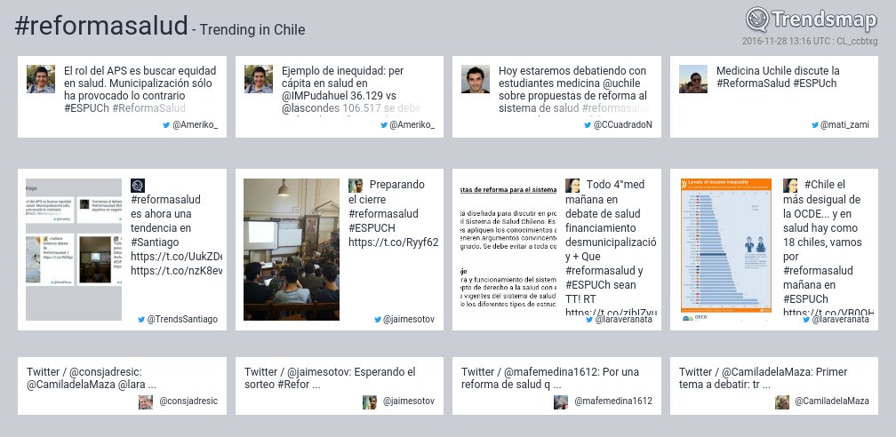 TrendsChile's tweet photo. #reformasalud es ahora una tendencia en Chile

https://t.co/dBmgitlRXs https://t.co/3VQh4whVVS