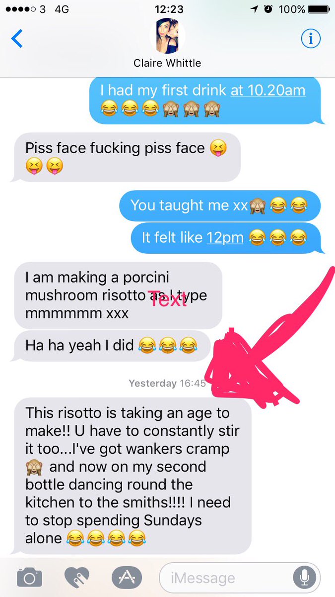 AnitaJayneBooth's tweet photo. @ClaireLWhittle Too good of a text not to share!! #wankerscramp Sounds like a great Sunday to me!! #bestie 😂😂✊🏼💦🙄🍾🥂 https://t.co/PmjTR9Eebr