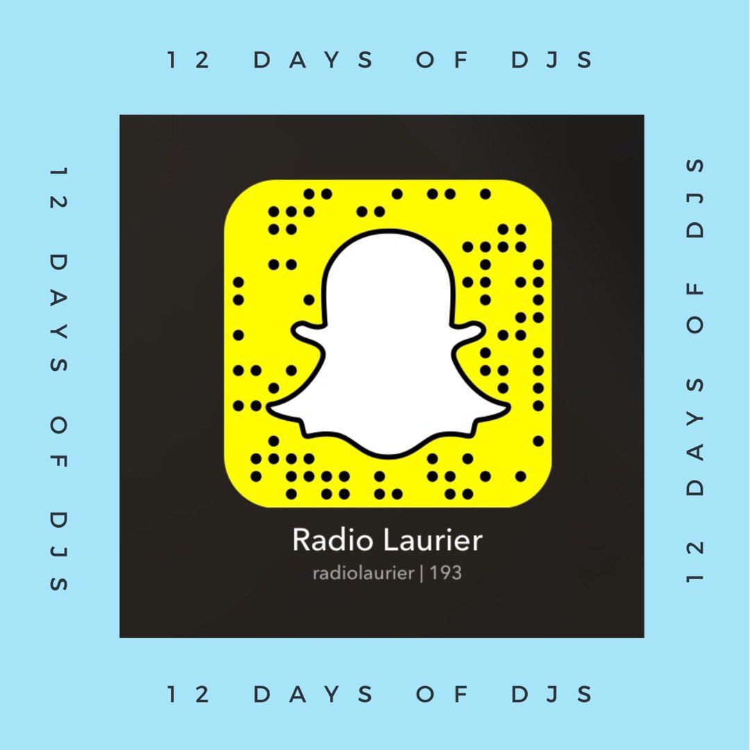 RadioLaurier's tweet image. #12DaysofDJs is finally here! Follow us on Snapchat @radiolaurier to watch DJ Nix from @RLAfterClass take over the account for Day 1