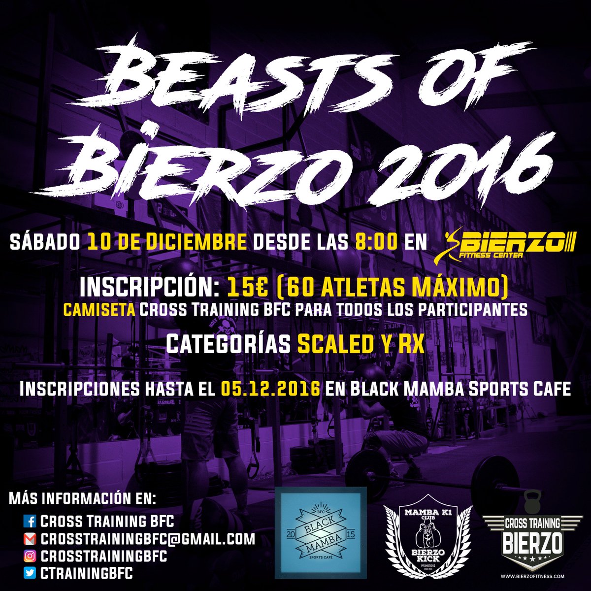 CTrainingBFC's tweet photo. Vamos dando más detalles de la competición, ya puedes inscribirte!!! 60 Plazas!!! #BeastsOfBierzo2016 #CrossTrainingBFC #BierzoFitnessCenter https://t.co/R8i4DglFIU