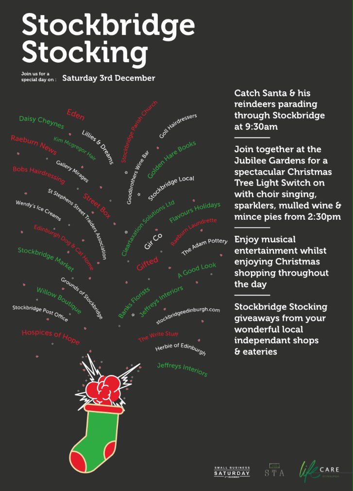 StockbridgeSTA's tweet photo. #TRADERS in #STOCKBRIDGE it's that time again... #StockbridgeStocking #donate #charity #Christmas #shoplocal - #Supporting @LifeCare_ https://t.co/ps8FyoWQLu