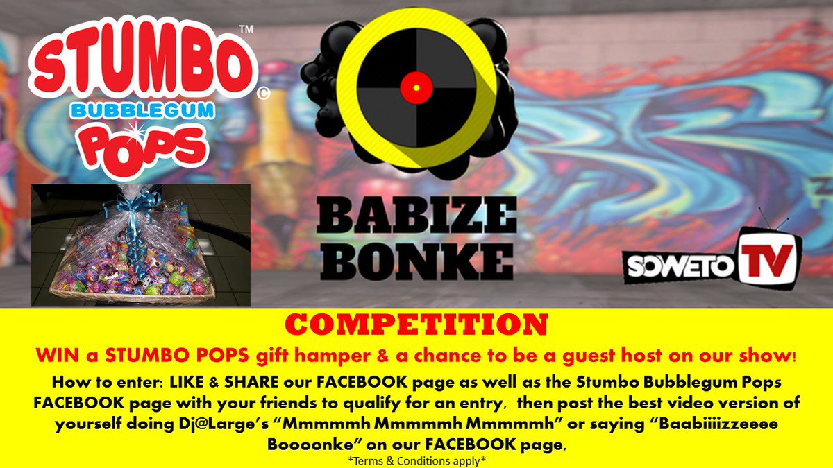 BabizeBonkeTV's tweet photo. Enter our awesome competition by sending your video to @BabizeBonkeTV Facebook Page @Large_TheDj  @ShyaneK_ #Competition #Music #MusicShow https://t.co/5msjyEg5Ow
