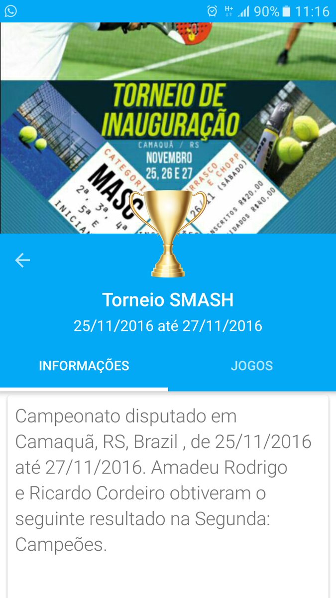 PadelPlacar's tweet photo. Jogos deste final de semana registrados no PadelLog. Parabéns. :) https://t.co/zbFMQjwq60