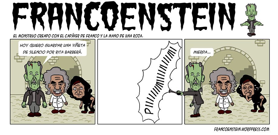 Francoenstein_'s tweet photo. #FelizLunes, una viñeta de #silencio por #RitaBarberá. https://t.co/Zl7ajzs2nO