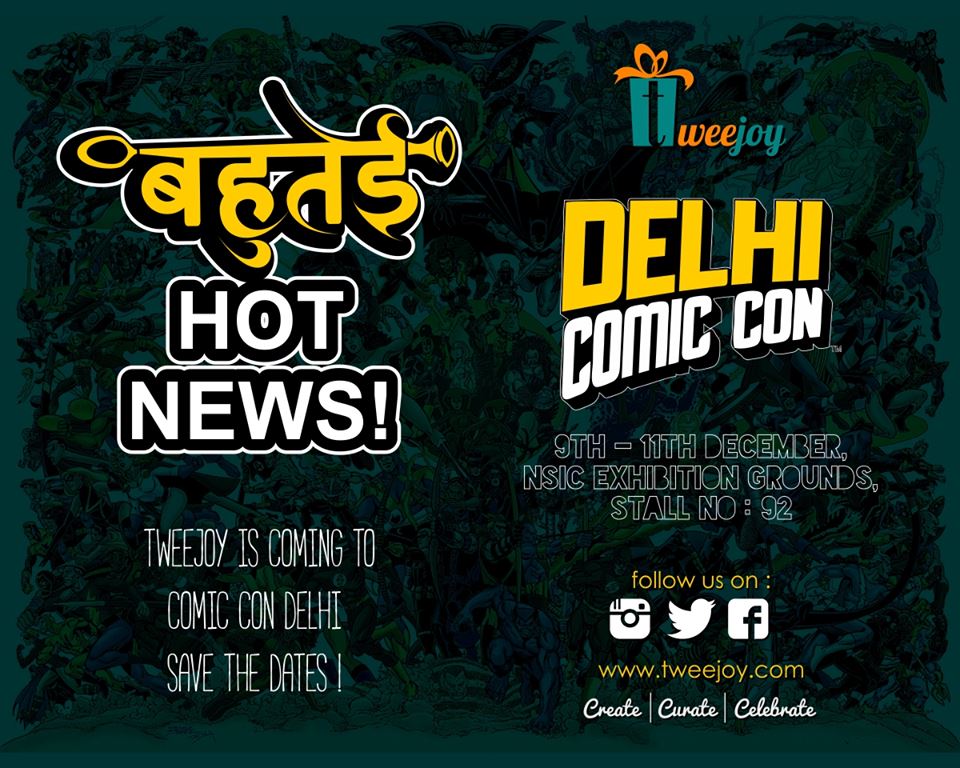 tweejoy's tweet photo. So it's finally happening! Come see us at Stall No. 92
#ComicCon #Delhi #friendsoftweejoy #art #design #StudioTweejoy https://t.co/uFk5abMvw9