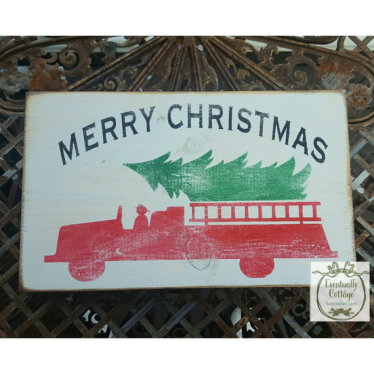 eventuallydawn's tweet photo. Firefighter Christmas 2016 sign! https://t.co/8O36m0es26