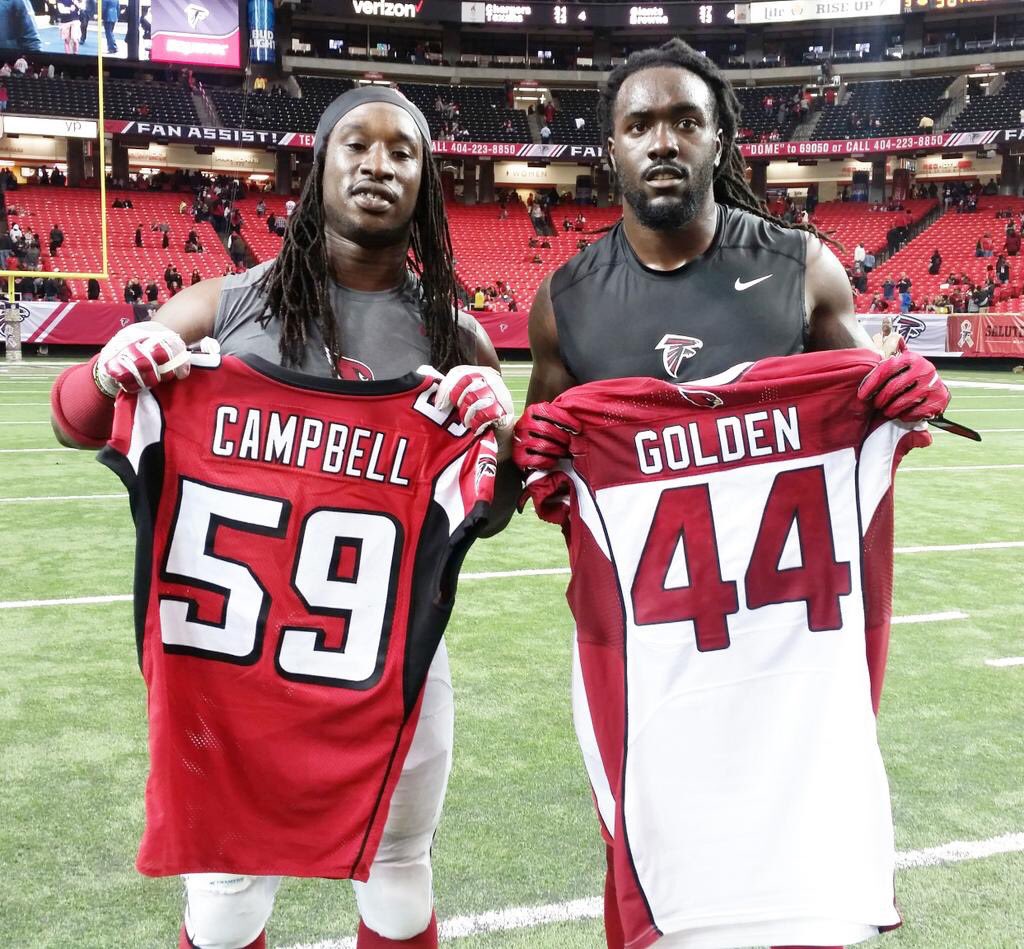 chucksmithnfl's tweet photo. Proud of these 2 Ballers! #MarkusGolden #Devondre'Campbell https://t.co/X6gHBgPT45