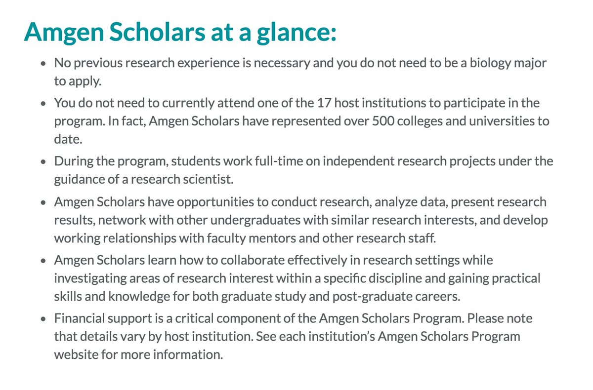 am_anatiala's tweet image. Program for undergrads (deadline Feb. 1st) amgenscholars.com (ht @LizCelesteWayne) #blackandSTEM #nativescience #latinxandstem
