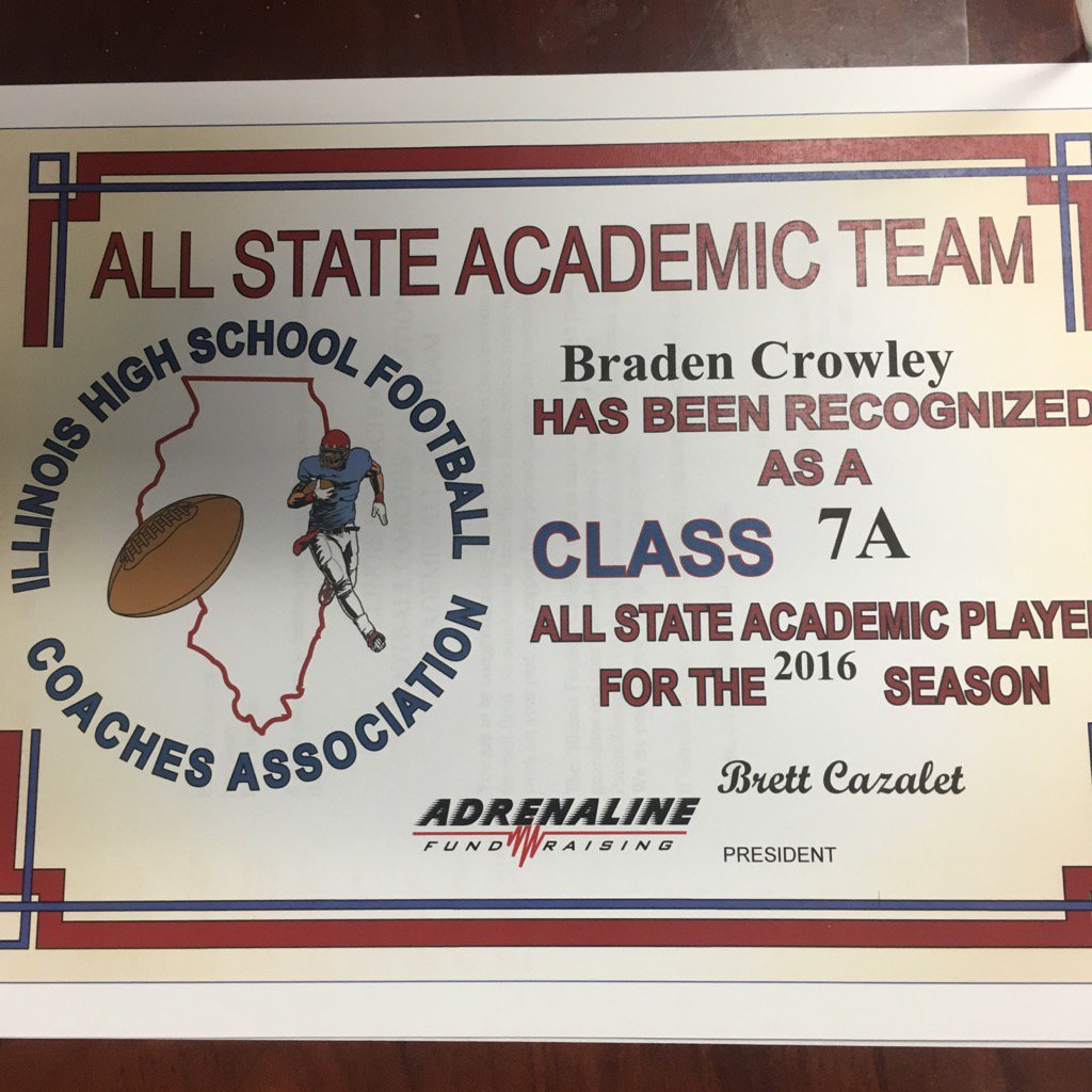 McHenryFootball's tweet photo. Congrats to @18_crowley @IHSFCA1 academic all-state https://t.co/zPWWUKx3b6