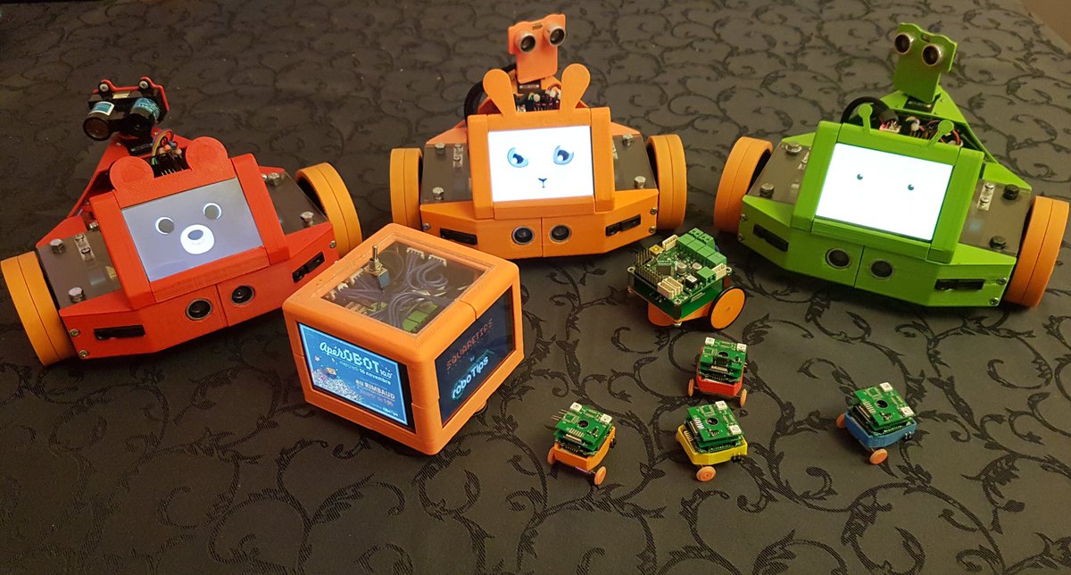 Robotips_asso's tweet photo. Et voilà toute la famille recomposée après un peu de maintenance !
#deltaTips, #squareTips, #swarmTips
#diy #robotics #3dprint https://t.co/l3buhOUYQC