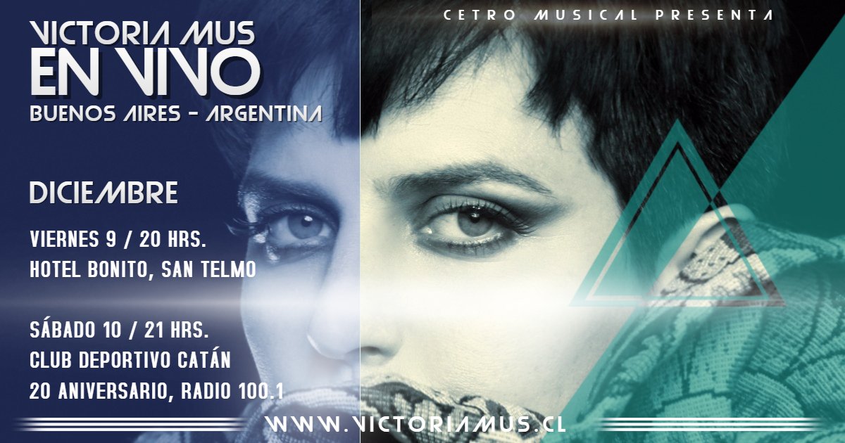 CetroMusical's tweet photo. Aquí las fechas definitivas de @VictoriaMus en #BuenosAires ! https://t.co/B5McjmsONE