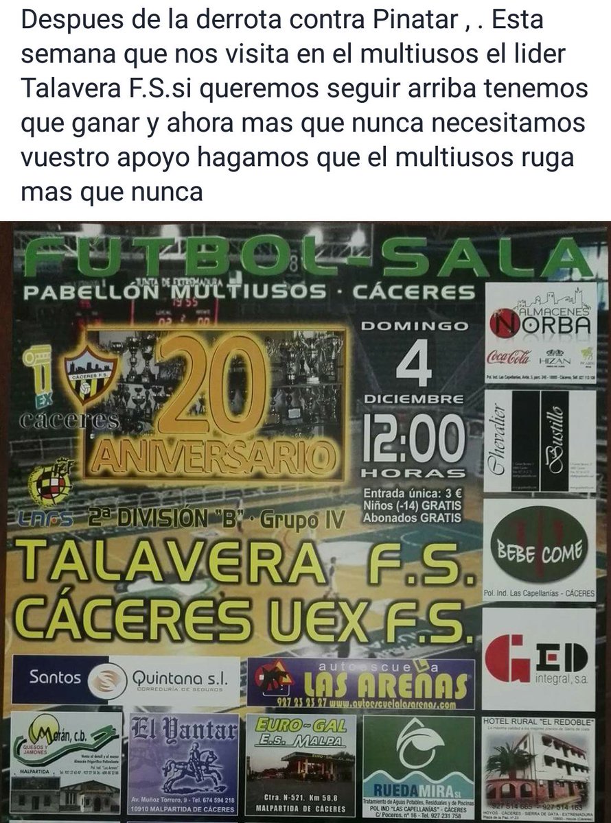 Cáceres FS (@caceresuexfs) on Twitter photo 
