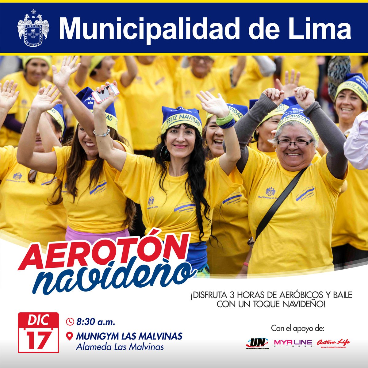 Este #17deDiciembre no puedes perderte el #Aerotón navideño en el #MuniGym #LasMalvinas
