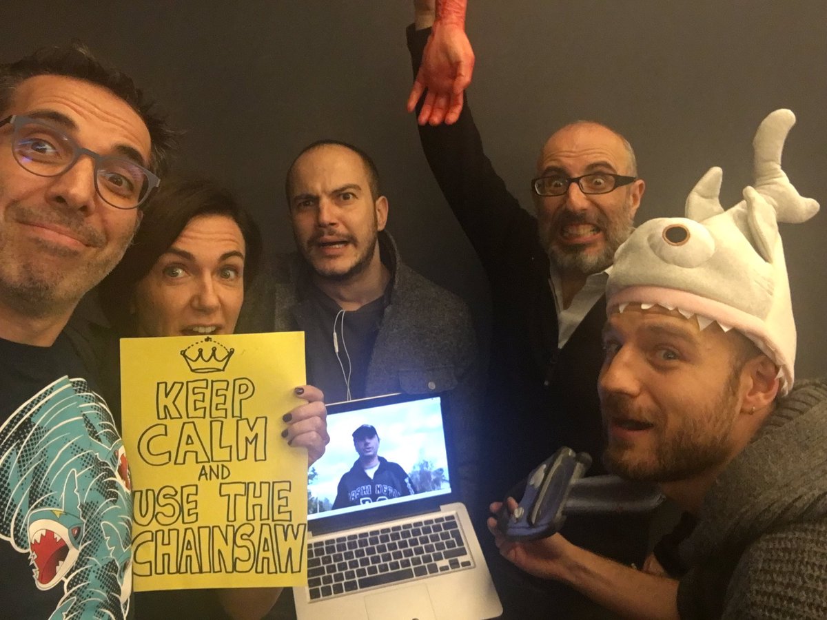 FSolibello's tweet photo. Crazy #Sharknado fans in Italy for the first time in a movie theatre in Milan! Thanks @acferrante!!! We ❤️@SharknadoSyfy @IanZiering 🇮🇹🇺🇸 https://t.co/Nsgnqnv1kR