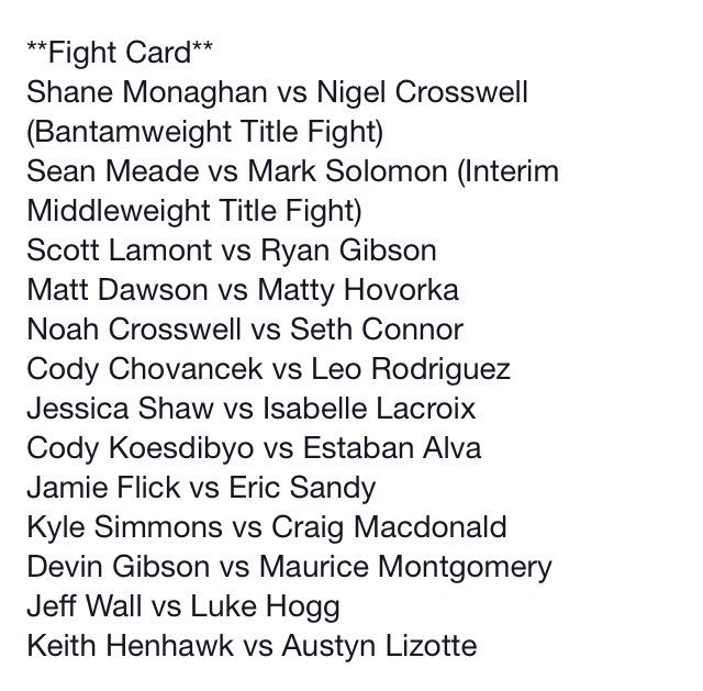 ProspectMMA's tweet photo. Six more days! #MMAOntario #PFC5 https://t.co/2RcV0eAXDB