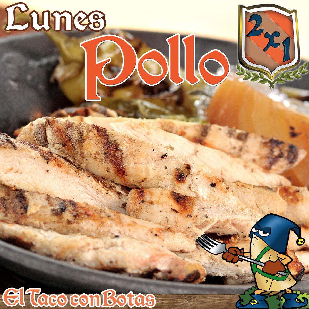 Eltacoconbotas's tweet photo. Disfruta de nuestra promoción del día #Pollo2x1 en el mejor lugar #TacoConBotas. https://t.co/6ZIDxDMxSM
