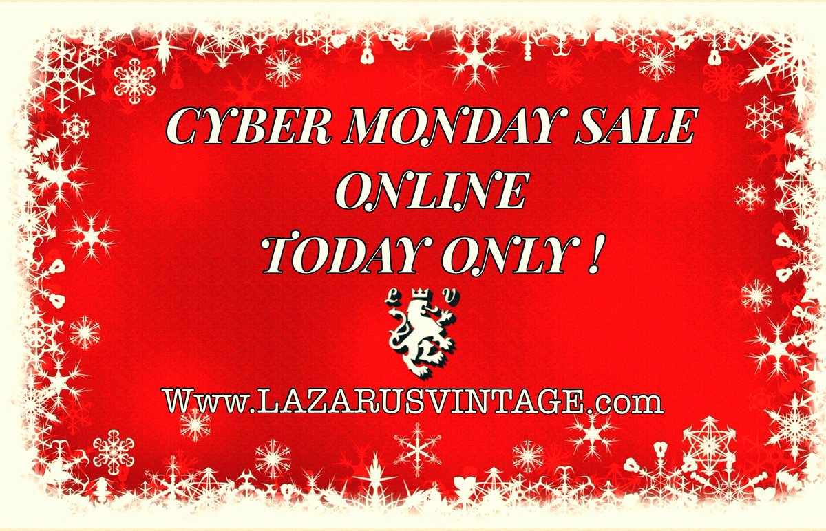 LAZARUSVINTAGE.com Cyber Monday Savings! 35% off EVERYTHING ! Free Shipping on orders over $40 !A Sir James gift for orders over $100 !