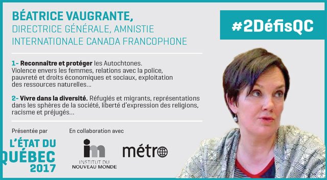 journalmetro's tweet photo. Les 2 défis de Béatrice Vaugrante #2DefisQC avec @INM_voix https://t.co/7ENASpZM1F https://t.co/3b8S9ogaAz