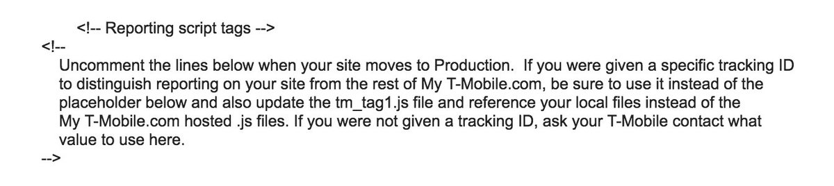 unusualbob's tweet photo. @TMobile Just a heads up, looks like your email system is borked, got raw html from an order which included fun comments like this. https://t.co/2zt0XvfPr0