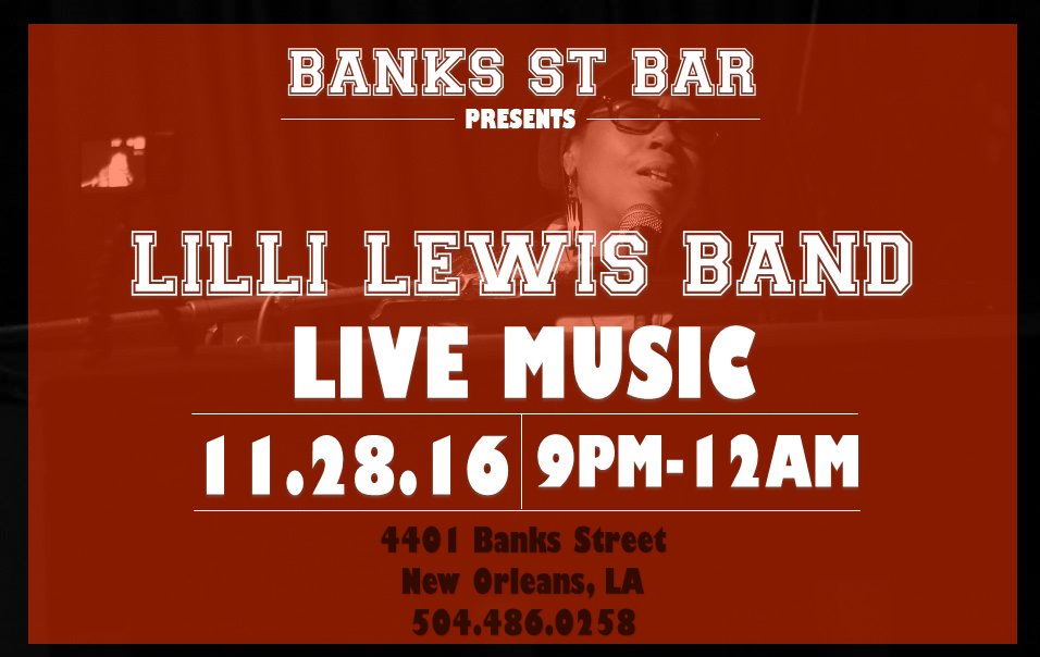 banksstbar's tweet photo. Come enjoy The Lilli Lewis Band tonight! 9pm-12am. Only at Banks St. Bar https://t.co/IoKxXXIhsy