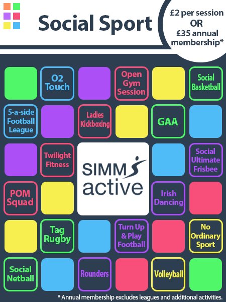 Tonight! Open Gym 4-6pm, POM Squad 6-7pm, Social Basketball 6-7pm, Rounders 6-7pm, Hurling/Camogie and Volleyball 7-8pm!
