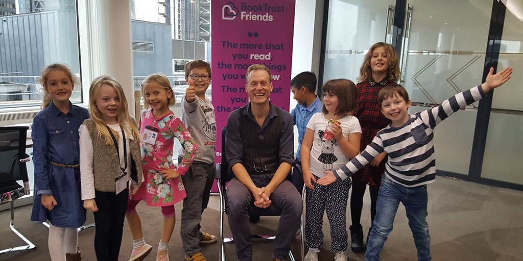 Booktrust's tweet photo. These kids just had story time; their faces show how fun it can be! Thanks for helping us reach children all over: https://t.co/qqhWYd3a71 https://t.co/PZY5NTrnva