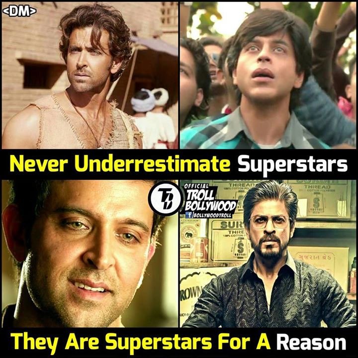 iBhaumiks's tweet photo. They Are Superstars for a Reason @iHrithik @iamsrk #Kaabil #Raees #FriendlyClash https://t.co/NNFssmTAej