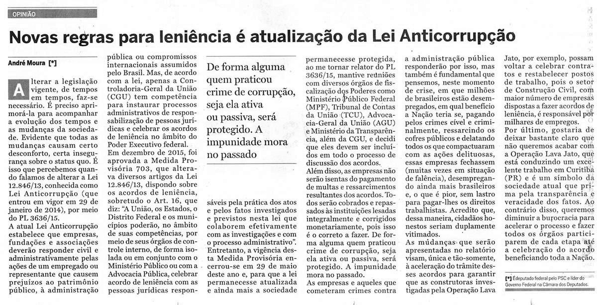 eldersantos44's tweet photo. Artigo de @AndreMourapsc_ sobre o acordo de leniência publicado na edição de hoje do @CINFORM .
@welderban https://t.co/QJAJcjGgCl