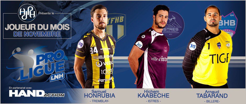 #DERNIEREMINUTE Hichem Kaabeche nommé pour être élu joueur du mois de Novembre <a href="/Proligue/">Proligue</a> PARTAGEZ ET VOTEZ HICHEM lnh.fr/proligue/sonda…
