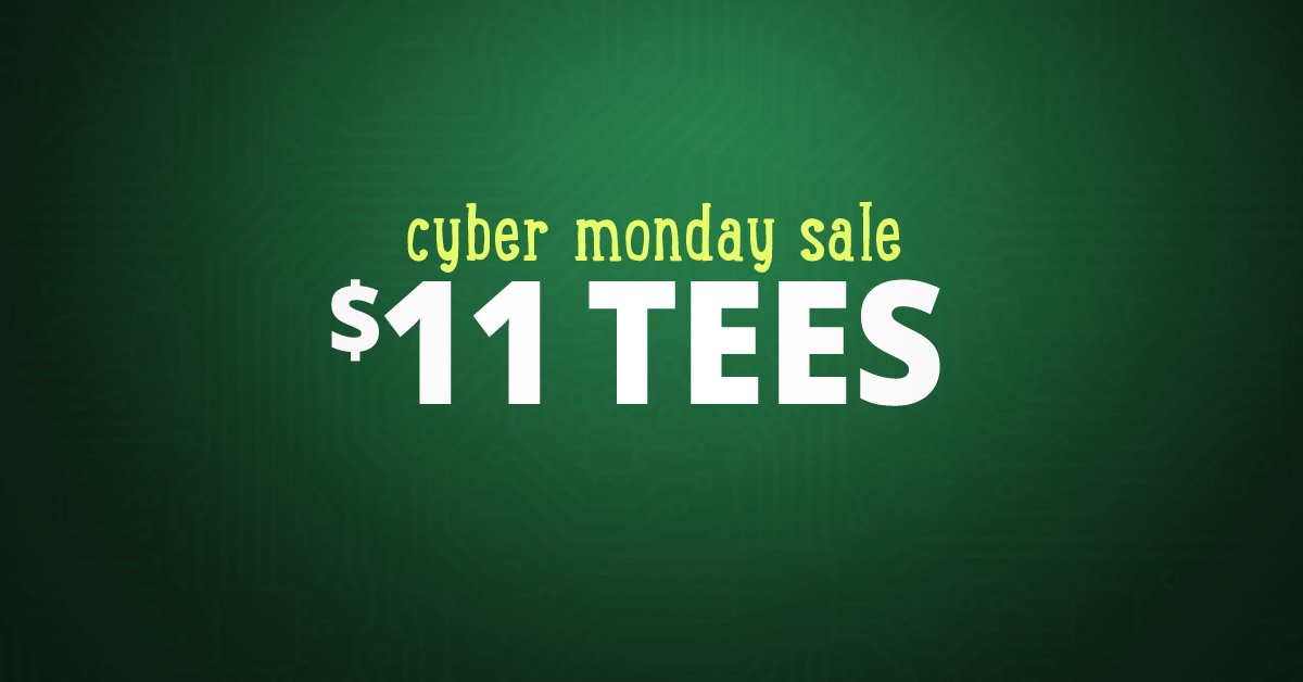 tshirtlaundry's tweet photo. Get $11 tees on https://t.co/mYLNEn86jO ALL DAY TODAY. Use the promo code CYBER16 at checkout to get this insanely awesome deal! https://t.co/caeMVljIRr