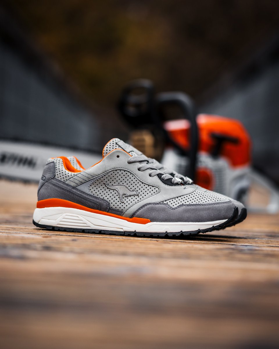 STIHL x KangaROOS. Along with KangaROOS we have created a pair of sneakers in STIHL design.