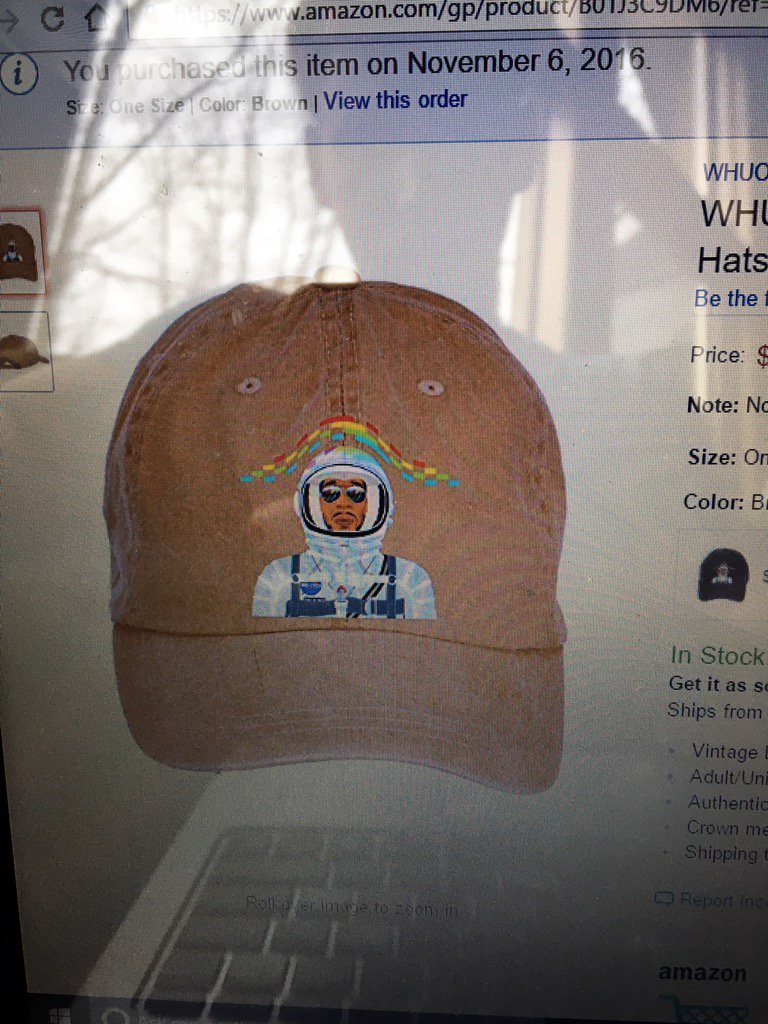 NotHanielDutton's tweet image. When you order a Kid Cudi hat but they send you this shit instead