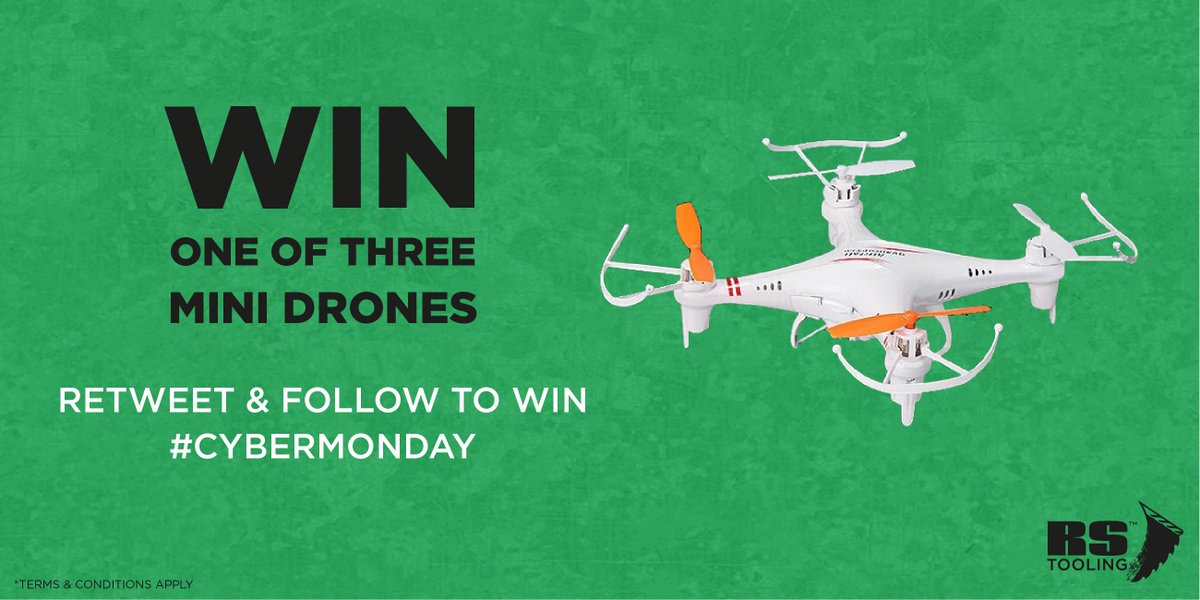 RS_Tooling's tweet photo. Retweet &amp; follow for your chance to #WIN one of three #minidrones! Winner announced 30/11/16 #RSTooling #Tooling #Consumables #CyberMonday https://t.co/qd9qeEapwM