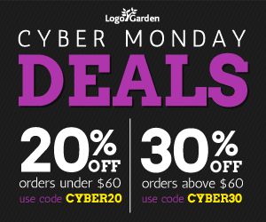 logogarden's tweet image. Save up to 30% on all products with your #logo. Log into your account or make a logo to #SAVE buff.ly/2fsspPP #cybermonday #smallbiz